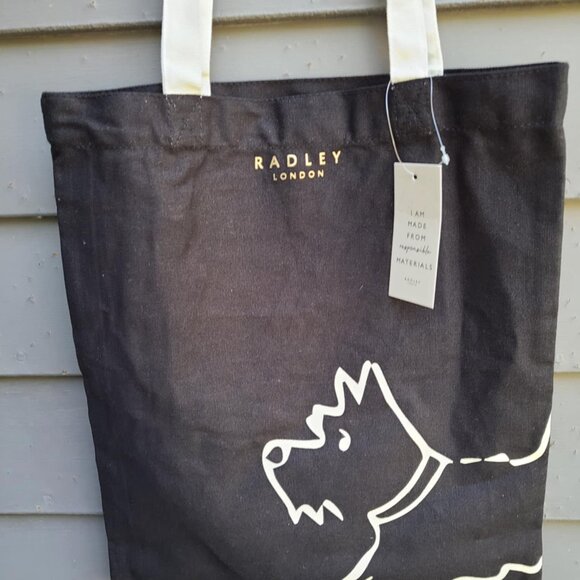 Radley London Scotty Dog Tote Black White NWT! - Picture 6 of 7